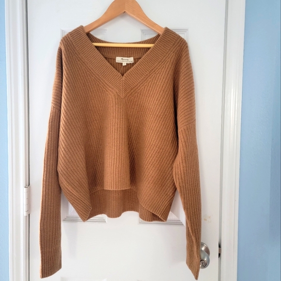 New Madewell (Re)sourced Cashmere V-Neck Pullover Sweater - Picture 2 of 4